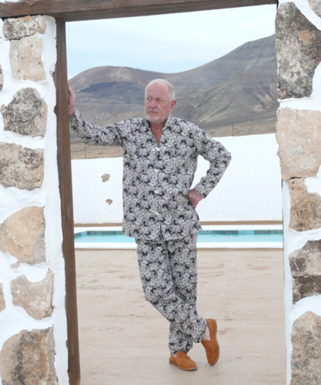 Fleurs Pois & Cie - Pyjama homme 100% coton fabriqué en France - Noir/Beige