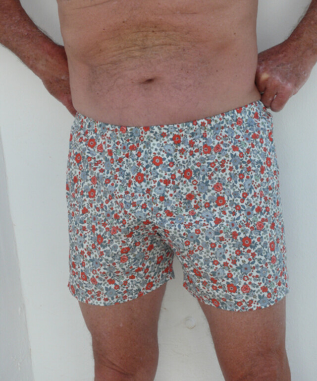 Caleçon coupe anglaise 100% coton made in France – Rouge/Bleu/vert clair/Gris par la marque Fleurs Pois et Cie Fleurs Pois et Cie - Caleçon coupe anglaise 100% coton made in France – Rouge/Bleu/vert clair/Gris