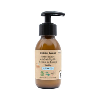 Comme Avant - Crème solaire SPF50 minérale liquide à l’huile de karanja – Version 2