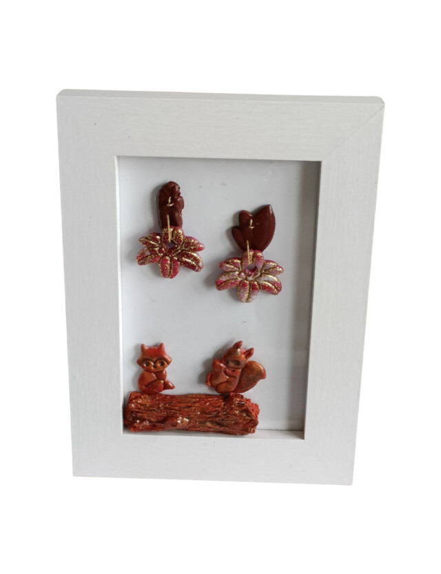 L’atelier de Patricia - Pampilles Orchidée Éclatante Marron clair, blanc, doré