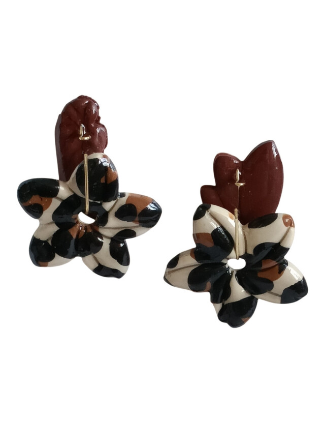 L'Atelier de Patricia - Pampilles fleurs léopard