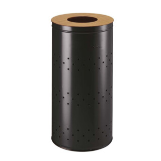 Prosper la poubelle française - Panier à linge 45L Noir Basalte