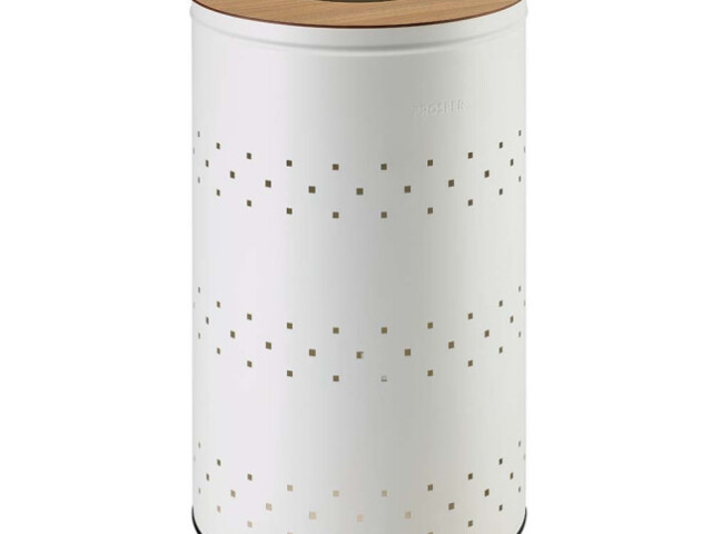 Poubelle Prosper - Panier à linge 65L Blanc Coton