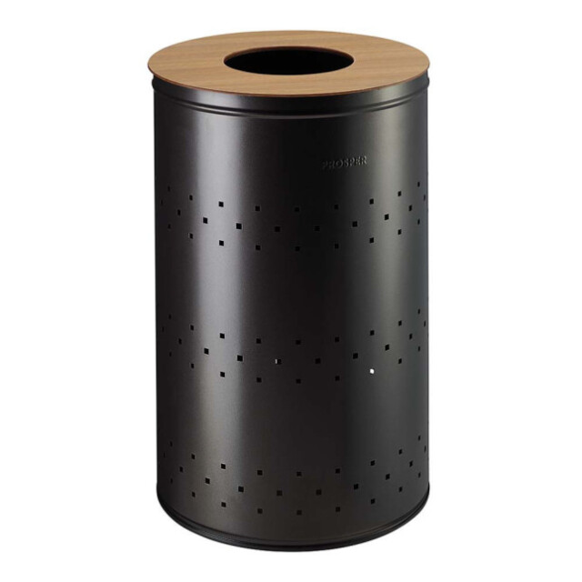 Prosper la poubelle française - Panier à linge 65L Noir Basalte