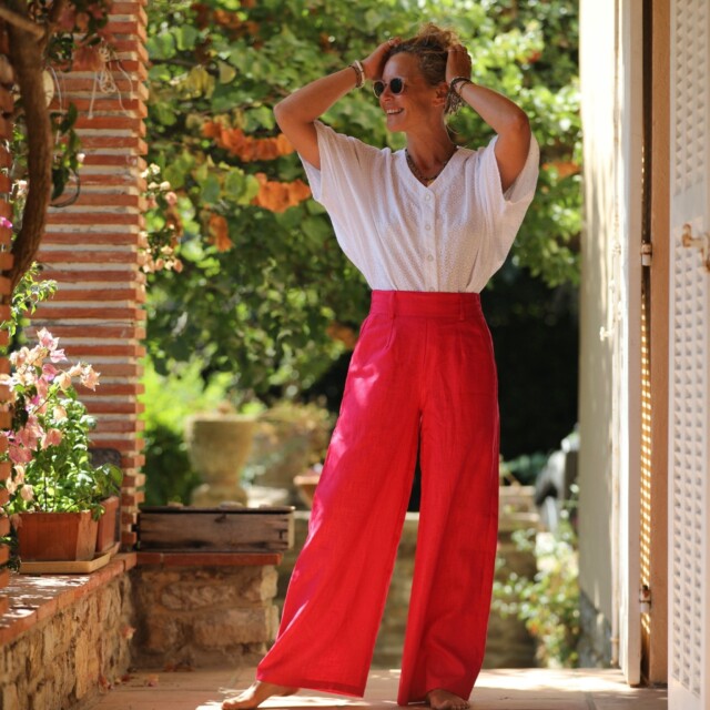 Quintessence - Pantalon Tom - lin fushia