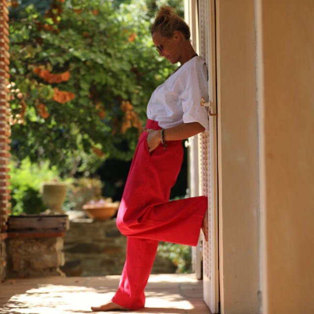 Quintessence - Pantalon Tom - lin fushia