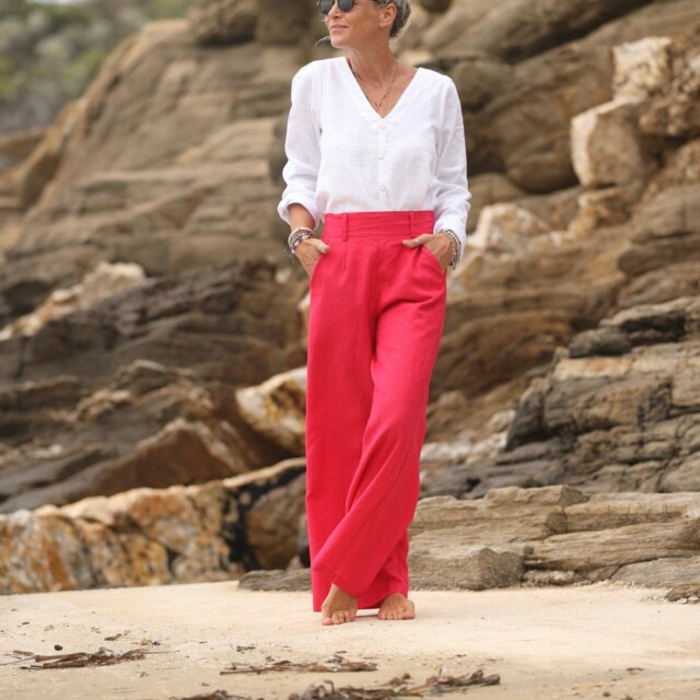 Quintessence - Pantalon Tom - lin fushia