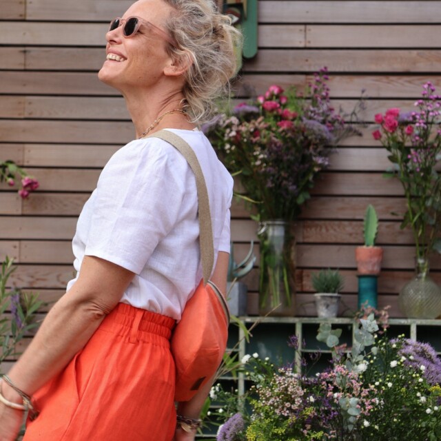 Quintessence - Pantalon Tom - lin orange