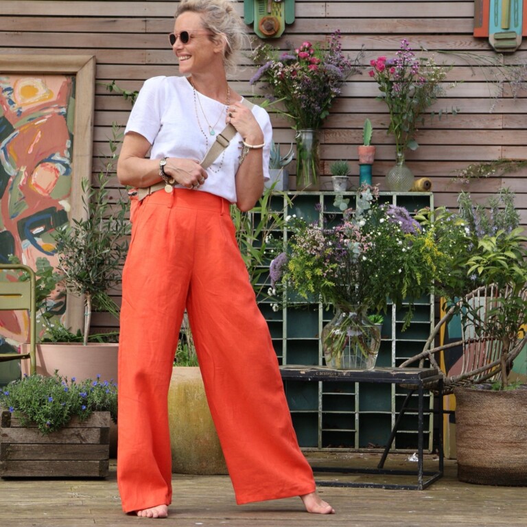 Quintessence - Pantalon Tom - lin orange