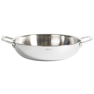 CRISTEL - Poêle sautoir CRISTEL Castel Pro en inox avec 2 anses  5 tailles