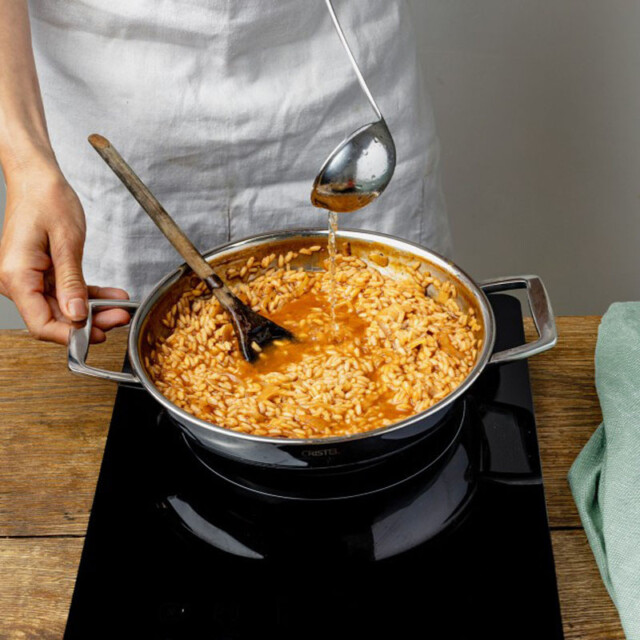 CRISTEL - Poêle sautoir CRISTEL Castel Pro en inox avec 2 anses - 5 tailles