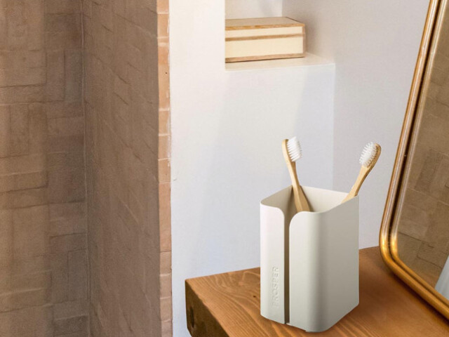 Poubelle Prosper - Porte-brosse à dents Blanc Coton