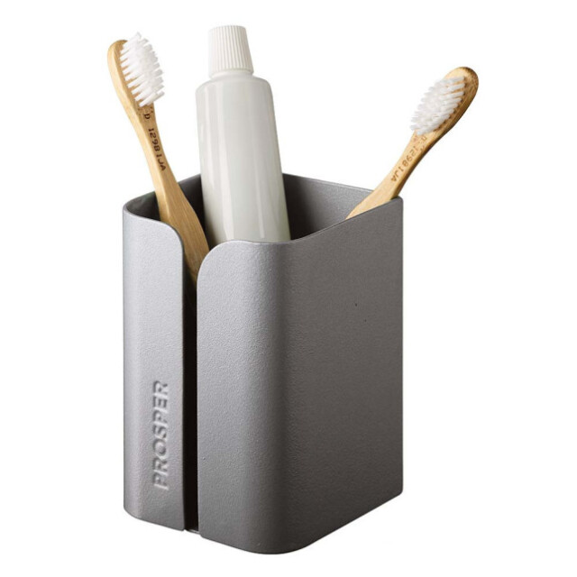 Prosper la poubelle française - Porte-brosse à dents Gris Souris