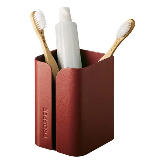 Prosper la poubelle française - Porte-brosse à dents Rouge Cerise