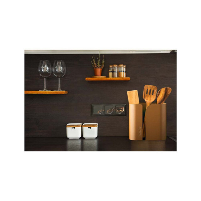 Prosper la poubelle française - Porte-ustensiles cuisine Caramel