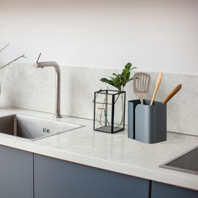 Prosper la poubelle française - Porte-ustensiles cuisine Gris Ardoise