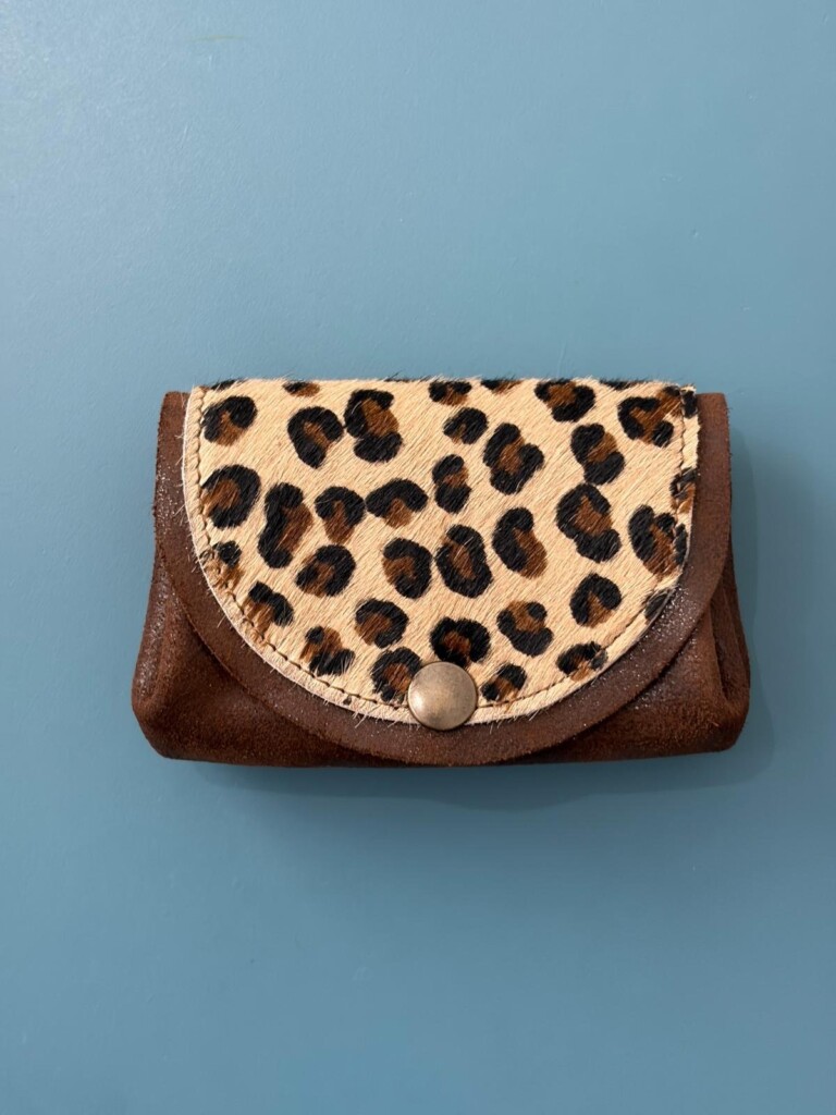 Maison Rottier - Maroquinerie fabriquée en France - Porte-Monnaie Cuir Léopard - Mathilde