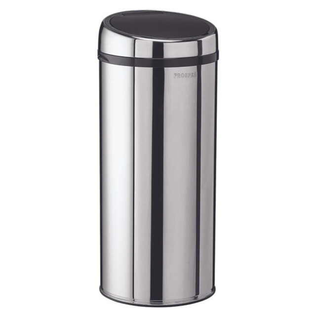 Prosper la poubelle française - Poubelle cuisine à ouverture manuelle 45L Inox