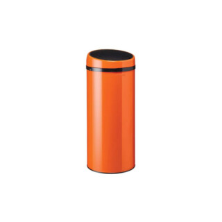 Prosper la poubelle française - Poubelle cuisine à ouverture manuelle 45L Orange Clémentine