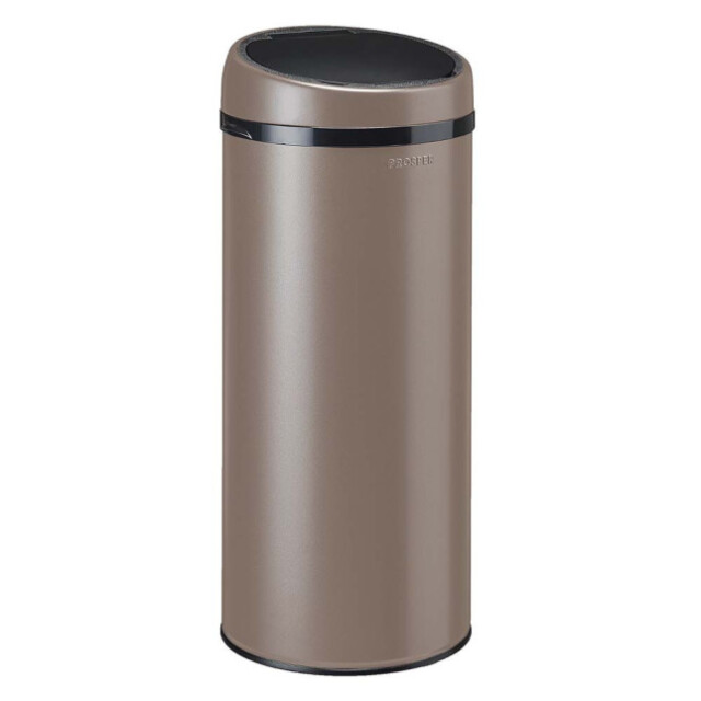 Prosper la poubelle française - Poubelle cuisine à ouverture manuelle 45L Taupe