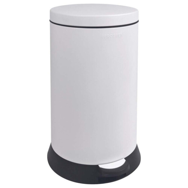 Prosper la poubelle française - Poubelle cuisine à pédale 20L Blanc Coton