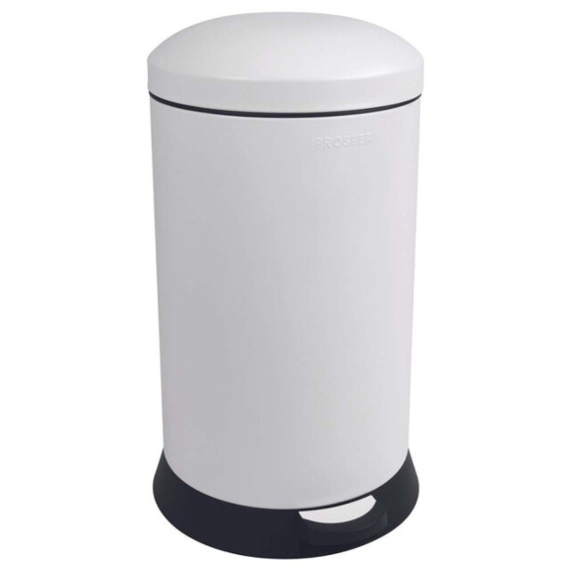Prosper la poubelle française - Poubelle cuisine à pédale 20L Blanc Coton