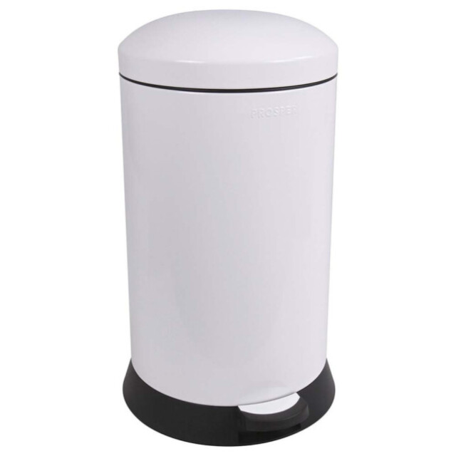 Prosper la poubelle française - Poubelle cuisine à pédale 20L Blanc Éclat
