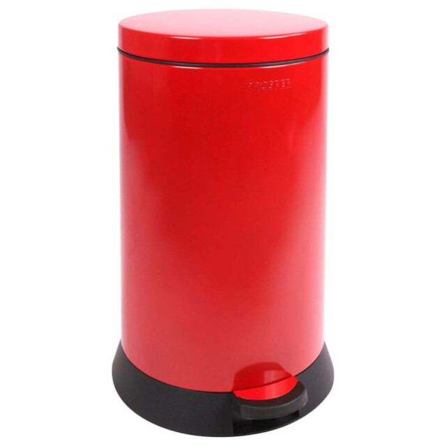 Prosper la poubelle française - Poubelle cuisine à pédale 20L Rouge Groseille