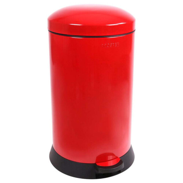 Prosper la poubelle française - Poubelle cuisine à pédale 20L Rouge Groseille