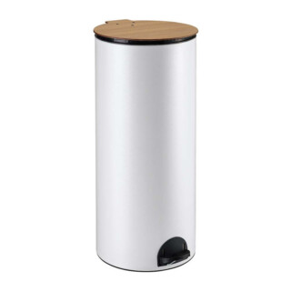 Prosper la poubelle française - Poubelle cuisine à pédale 30L Blanc Coton