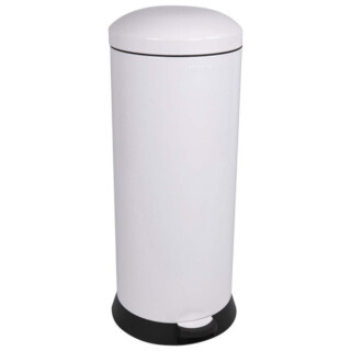 Prosper la poubelle française - Poubelle cuisine à pédale 30L Blanc Éclat