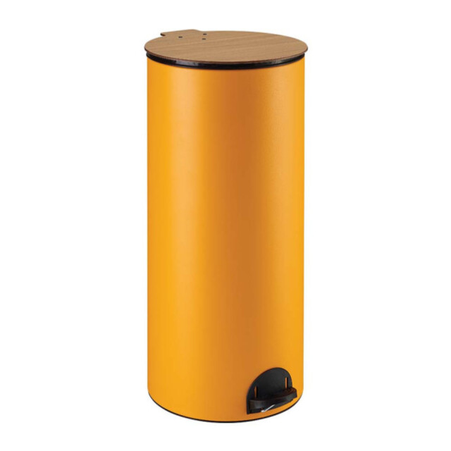 Prosper la poubelle française - Poubelle cuisine à pédale 30L Jaune Pamplemousse