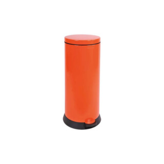 Prosper la poubelle française - Poubelle cuisine à pédale 30L Orange Clémentine