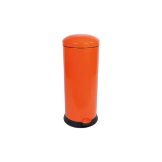 Prosper la poubelle française - Poubelle cuisine à pédale 30L Orange Clémentine