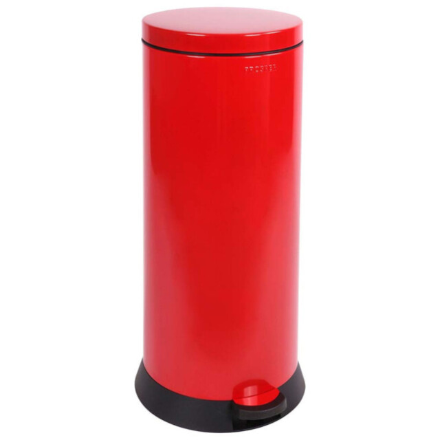 Prosper la poubelle française - Poubelle cuisine à pédale 30L Rouge Groseille
