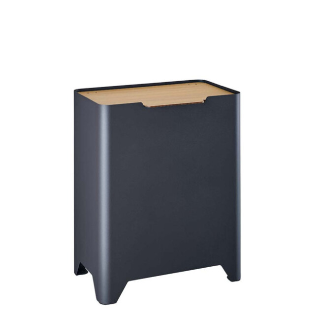 Prosper la poubelle française - Poubelle cuisine de tri sélectif 2x20L avec seaux Gris Anthracite