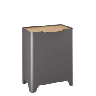 Prosper la poubelle française - Poubelle cuisine de tri sélectif 2x20L avec seaux Gris Ardoise