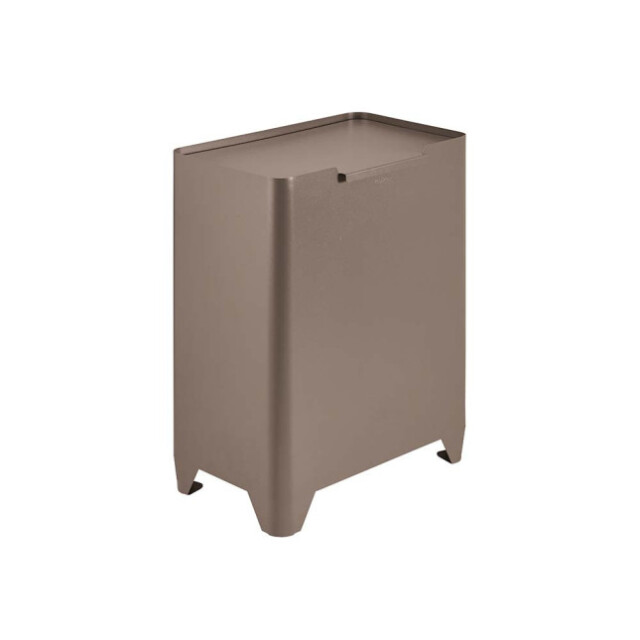 Prosper la poubelle française - Poubelle cuisine de tri sélectif 2x20L avec seaux Taupe