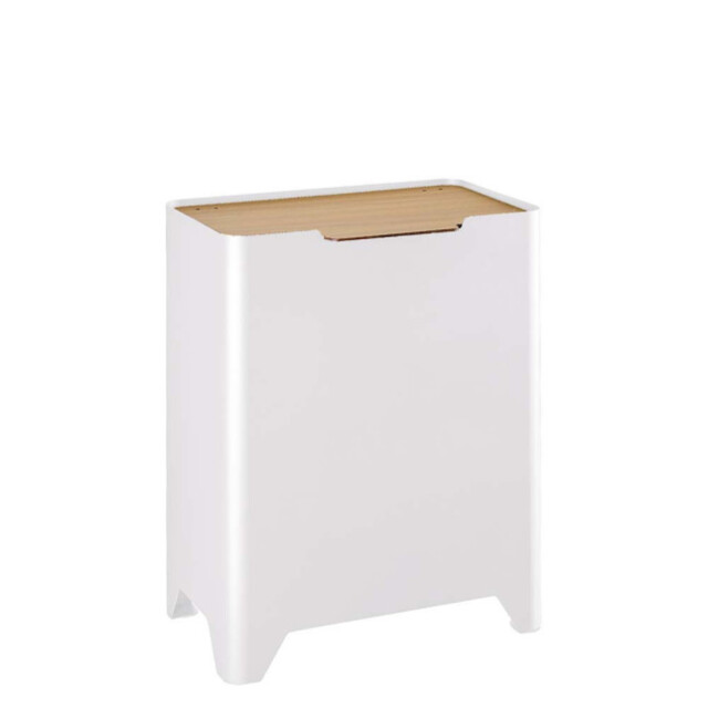 Prosper la poubelle française - Poubelle cuisine de tri sélectif 2x30L Blanc Coton