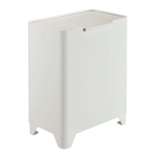 Prosper la poubelle française - Poubelle cuisine de tri sélectif 2x30L Blanc Coton