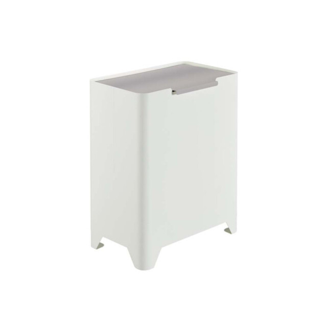 Prosper la poubelle française - Poubelle cuisine de tri sélectif 2x30L Blanc Coton/Gris galet
