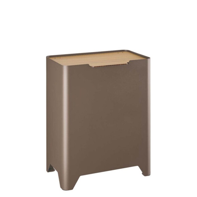 Prosper la poubelle française - Poubelle cuisine de tri sélectif 2x30L Taupe