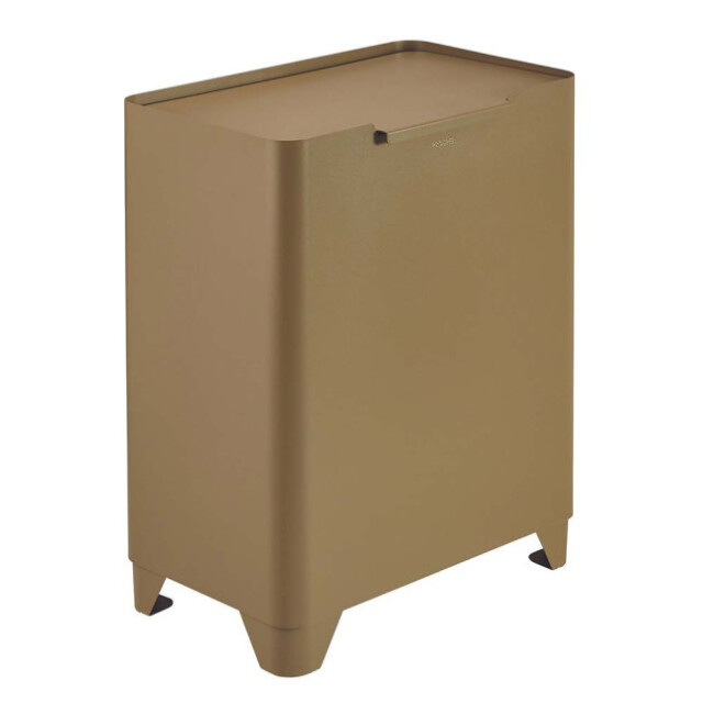 Prosper la poubelle française - Poubelle cuisine de tri sélectif 2x30L Taupe