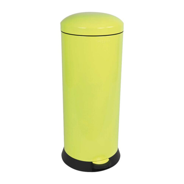 Prosper la poubelle française - Poubelle de cuisine à pédale 30L Jaune Fluo