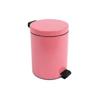 Prosper la poubelle française - Poubelle de salle de bain à pédale 5L Rose Litchi