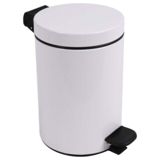 Prosper la poubelle française - Poubelle salle de bain à pédale 3L Blanc Éclat