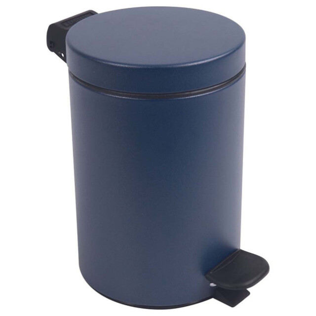 Prosper la poubelle française - Poubelle salle de bain à pédale 3L Bleu Minéral