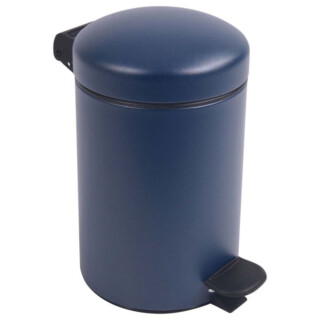 Prosper la poubelle française - Poubelle salle de bain à pédale 3L Bleu Minéral
