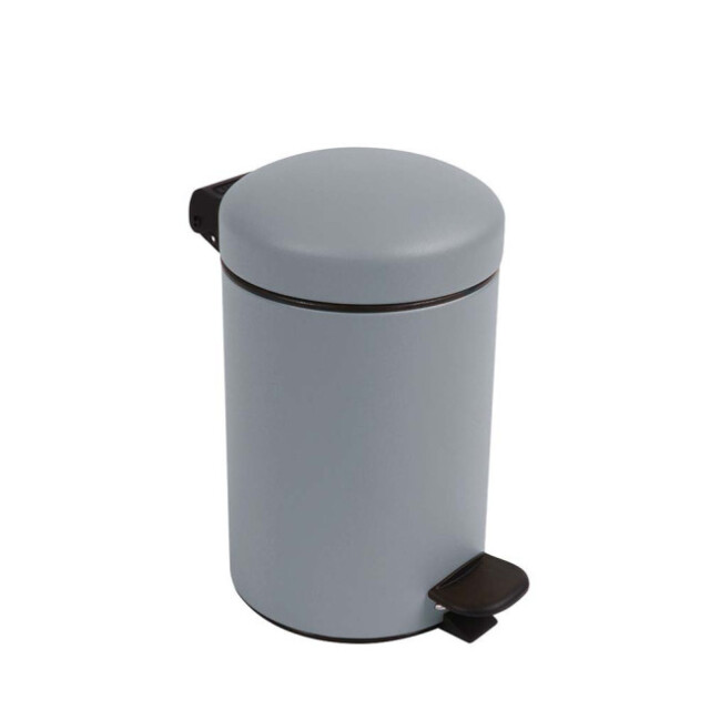 Prosper la poubelle française - Poubelle salle de bain à pédale 3L Gris Souris