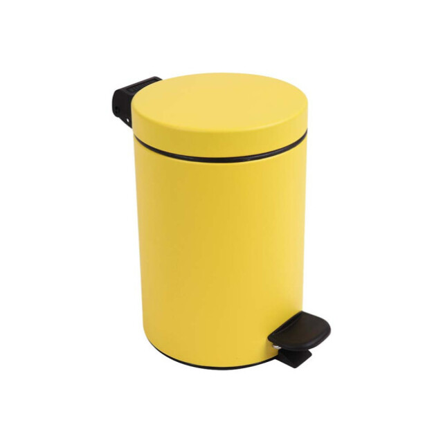 Prosper la poubelle française - Poubelle salle de bain à pédale 3L Jaune Mimosa